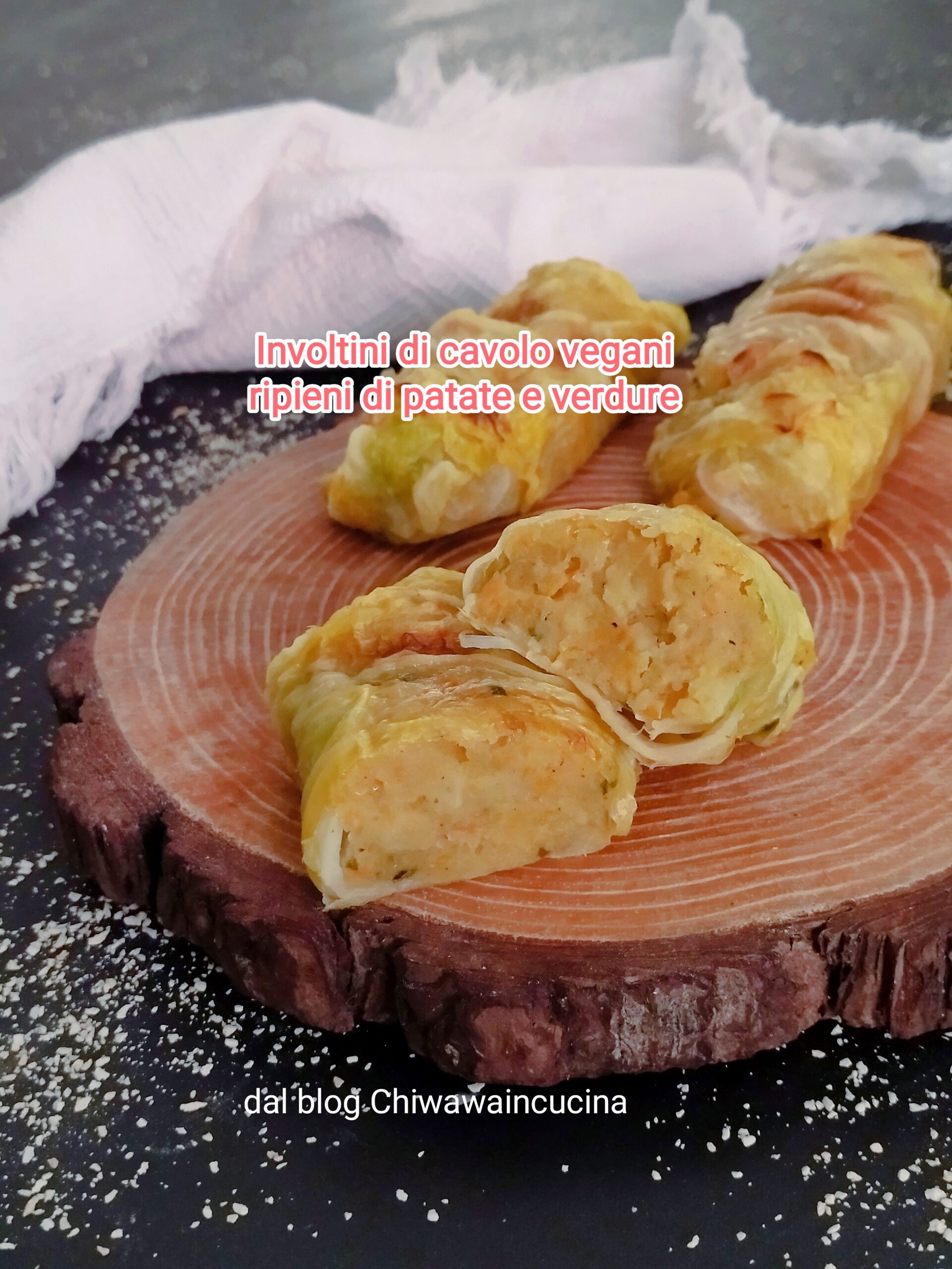 Roulades de chou végétariennes farcies de pommes de terre et de légumes