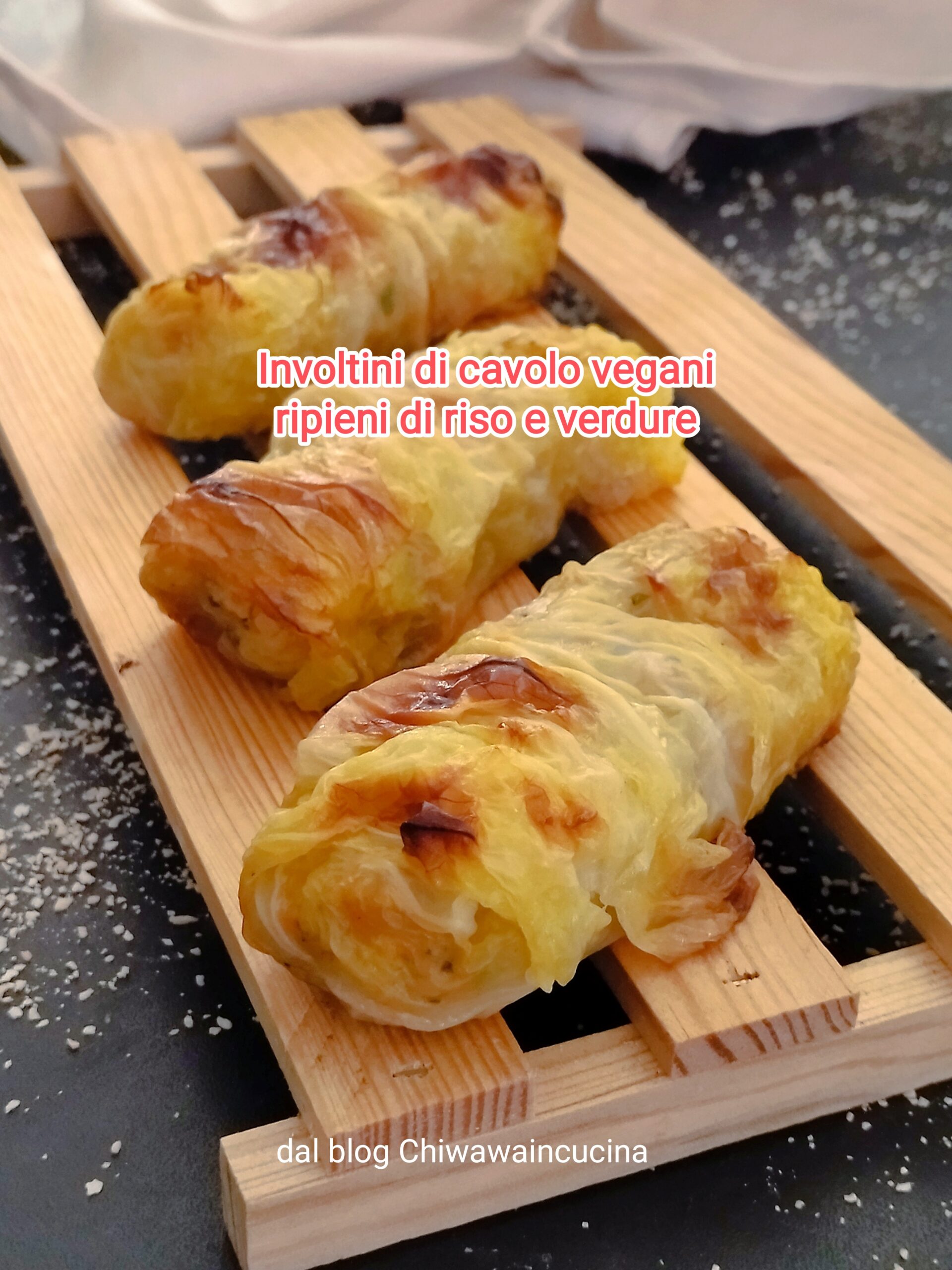 Rouleaux de chou véganes farcis de riz et légumes