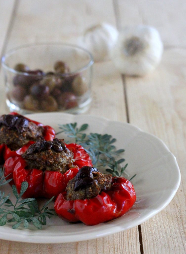Poivrons farcis à la viande au four