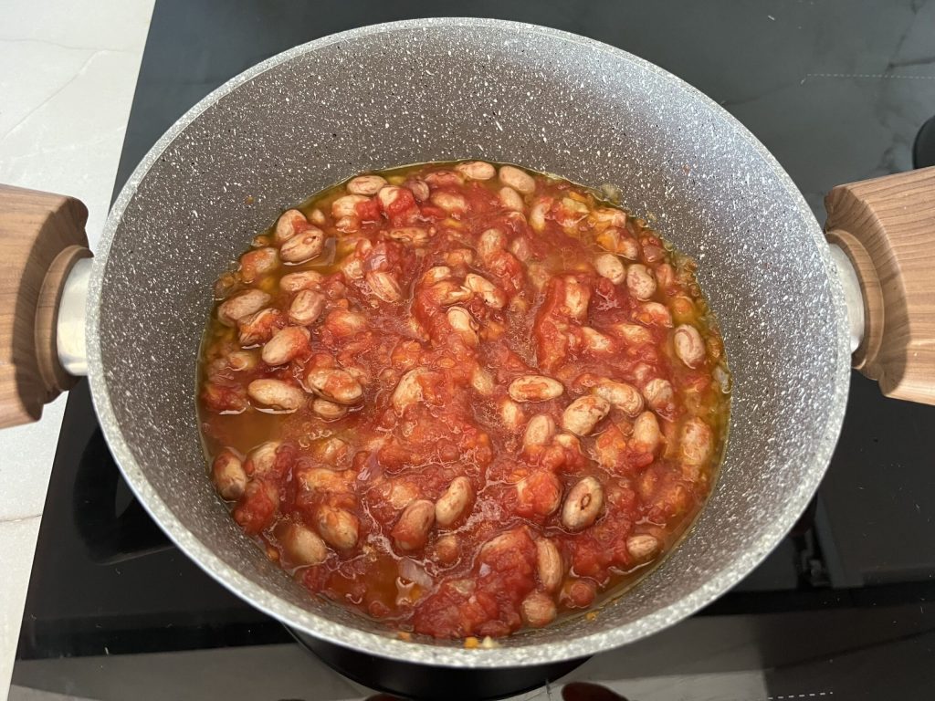 pasta et haricots crémeux