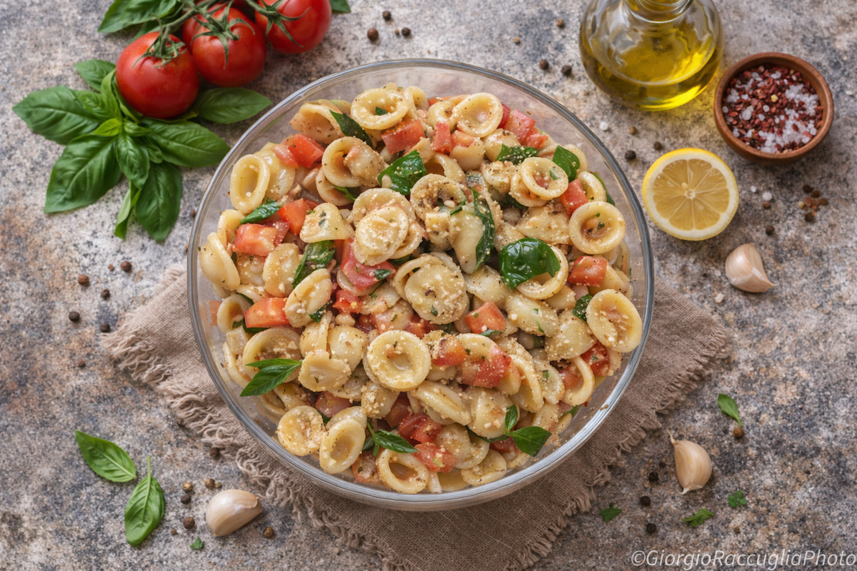 Pâtes froides au pesto alla trapanese