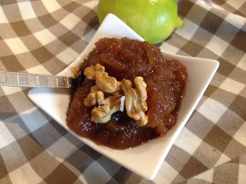 Confiture de poires citron et noix