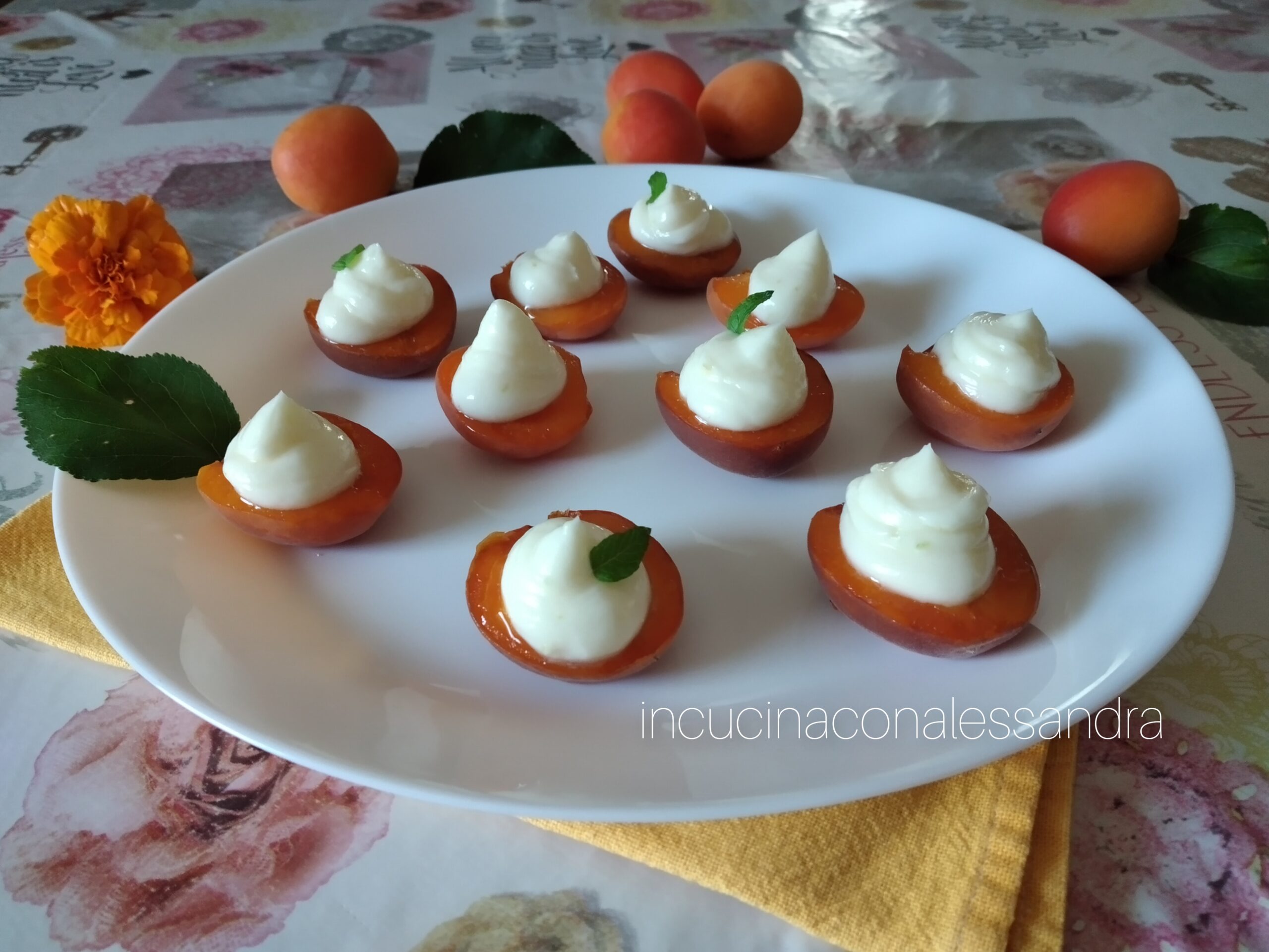 Abricots au four farcis