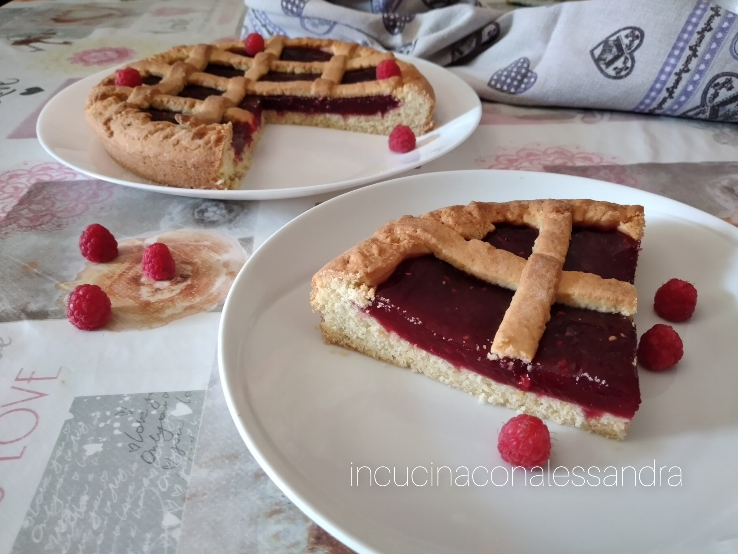 Tarte aux framboises sauvages sans gluten