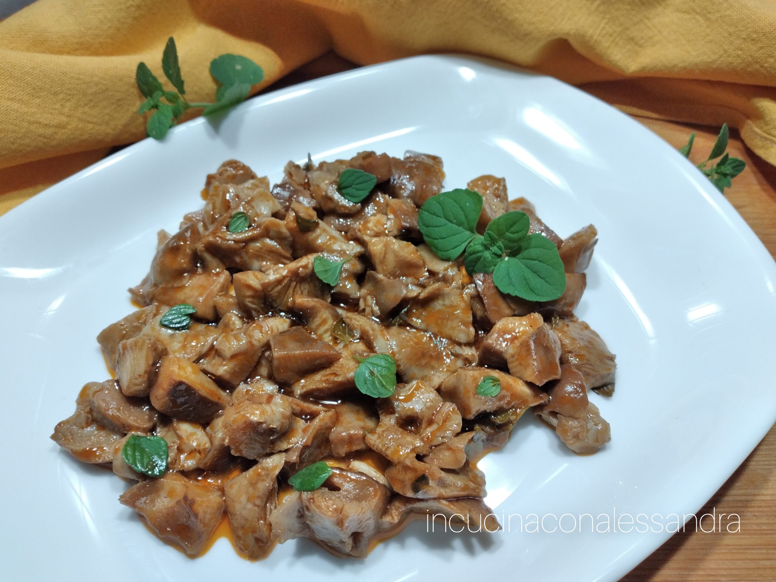 Pioppini sautés à la nepeta