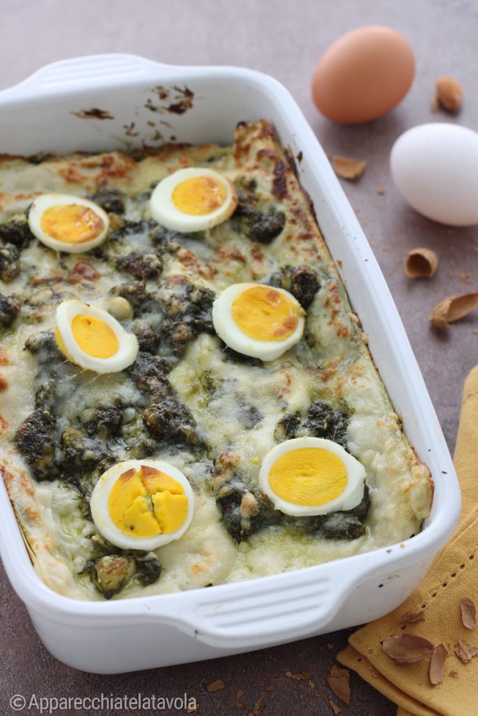 lasagnes au pesto d'épinards et béchamel