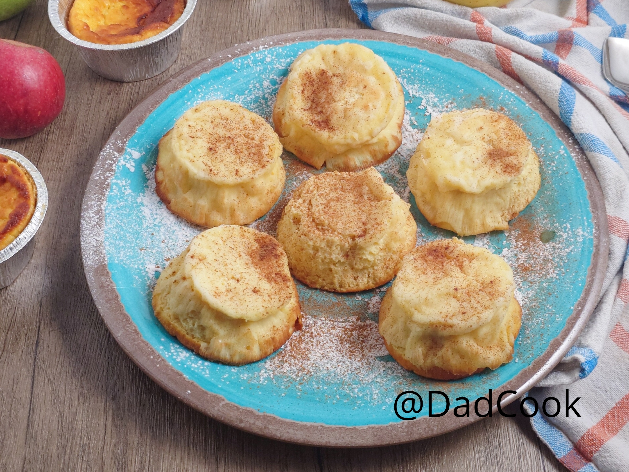 Muffins aux Pommes et à la Cannelle Sans Farine (Recette Low Carb à la Friteuse à Air)