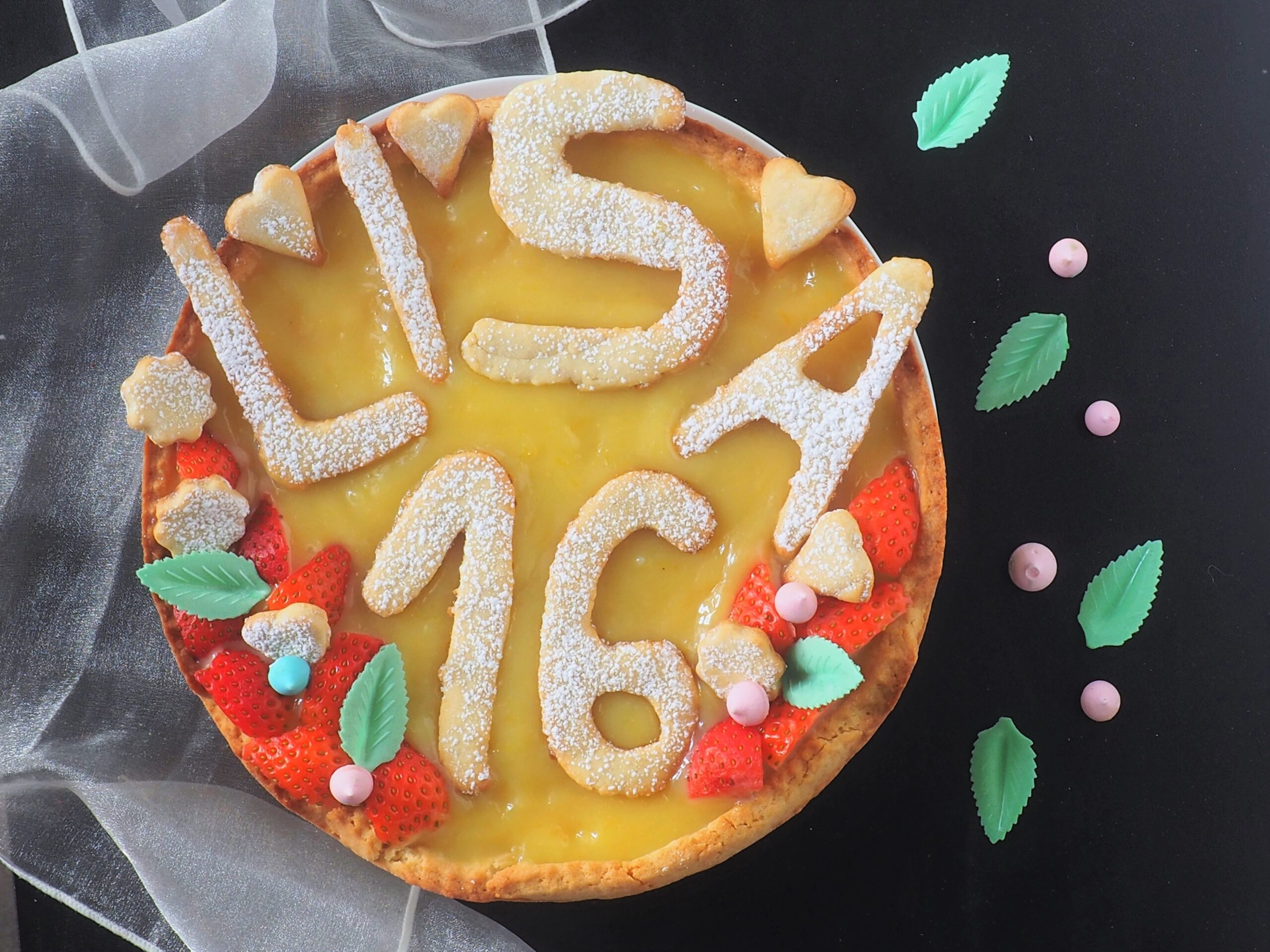 Tarte aux fraises avec lemon curd