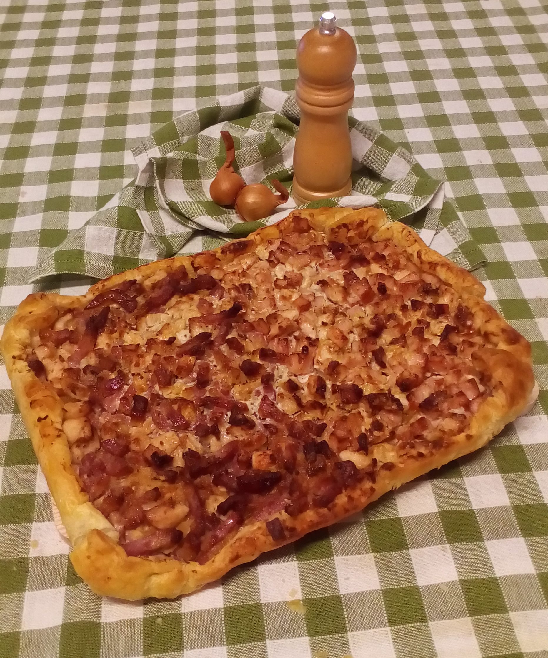 Tarte au poulet et bacon fumé