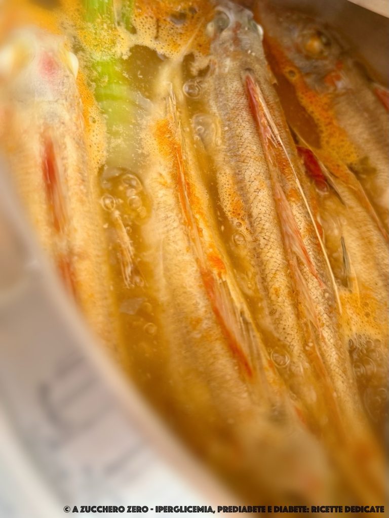 Pâtes avec bouillon de grondin