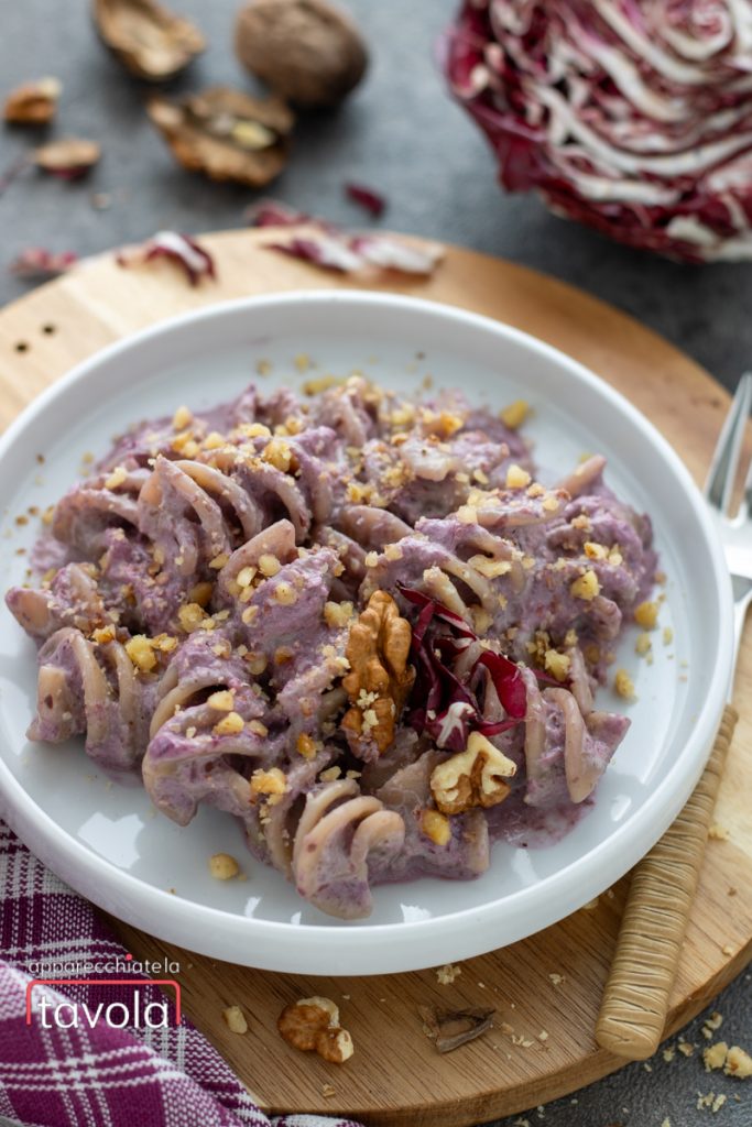 Pâtes crémeuses au radicchio