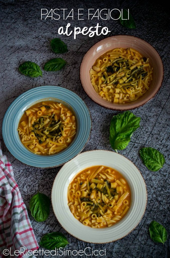 Pâtes et haricots au pesto