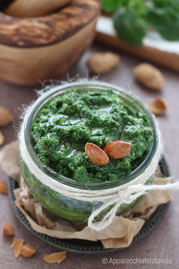 pesto d'épinards et amandes