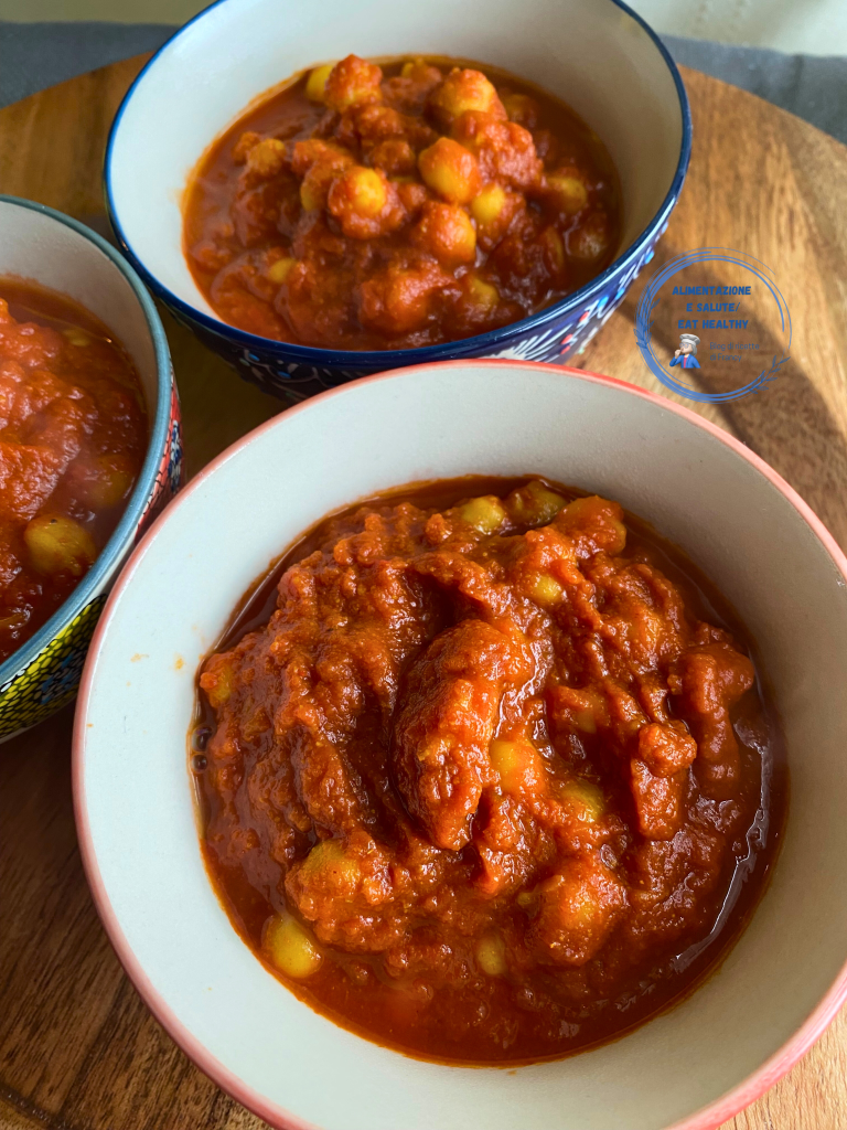Pois chiches aux tomates épicées