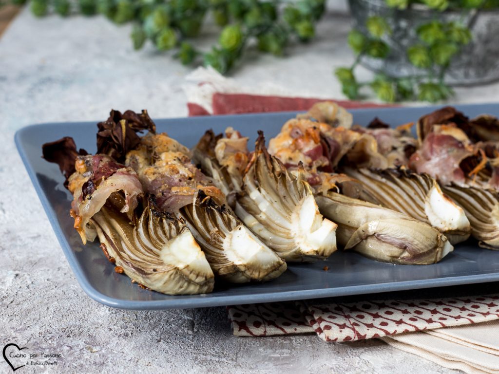 Radicchio avec lard au four