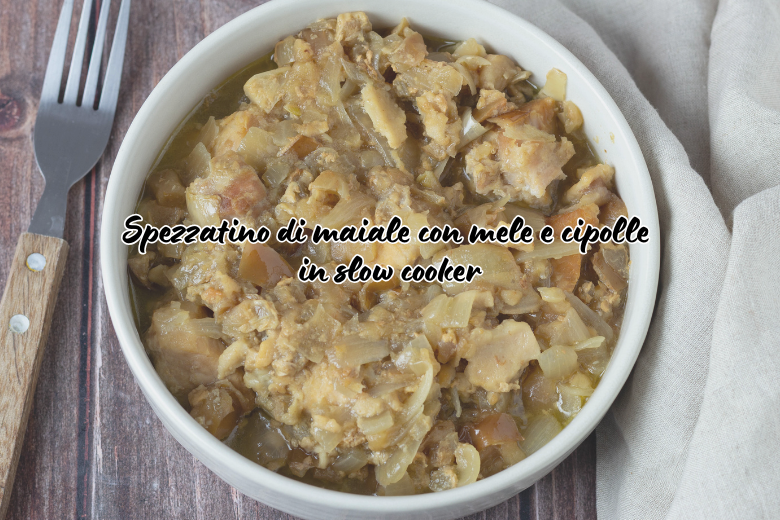 Ragoût de porc aux pommes et oignons en slow cooker