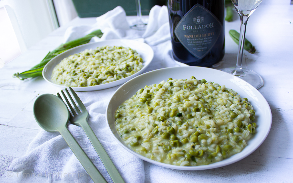 Risotto de petits pois à l’onde