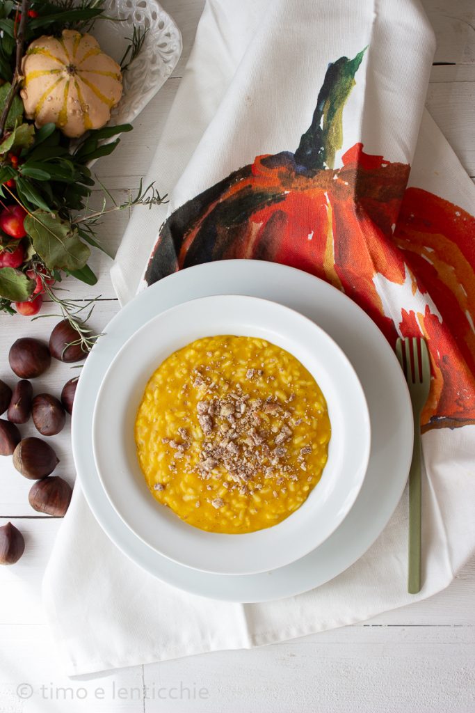 Risotto potiron et châtaignes