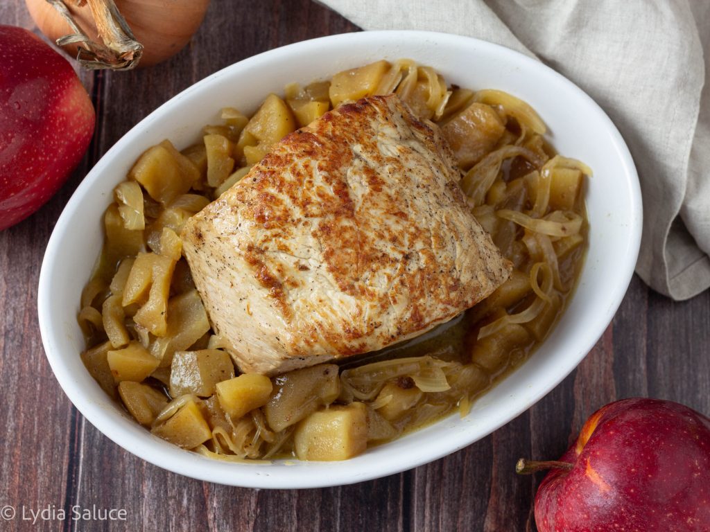 Rôti de porc aux pommes