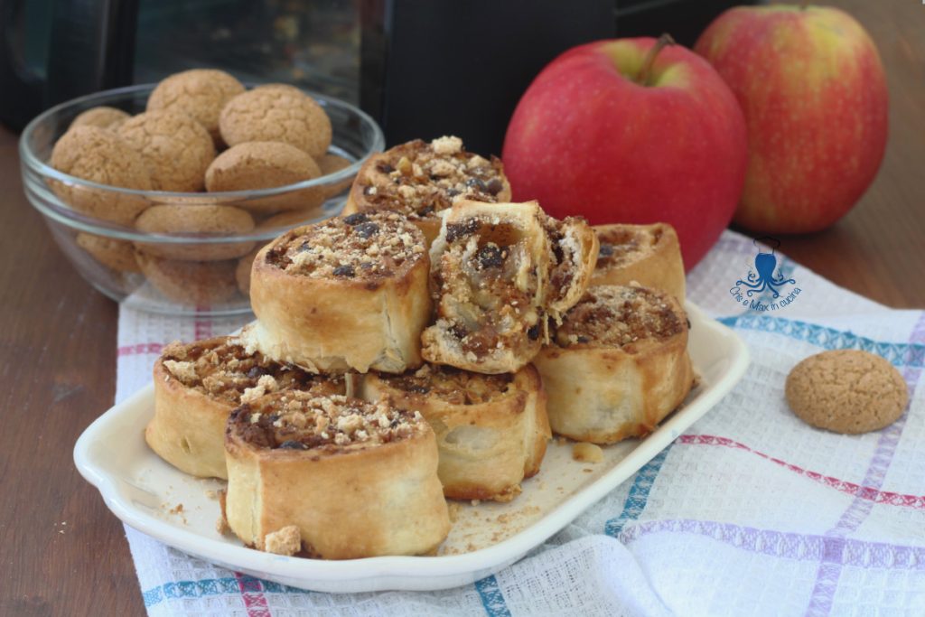 Roulés de pâte feuilletée aux pommes et amaretti à la friteuse à air1