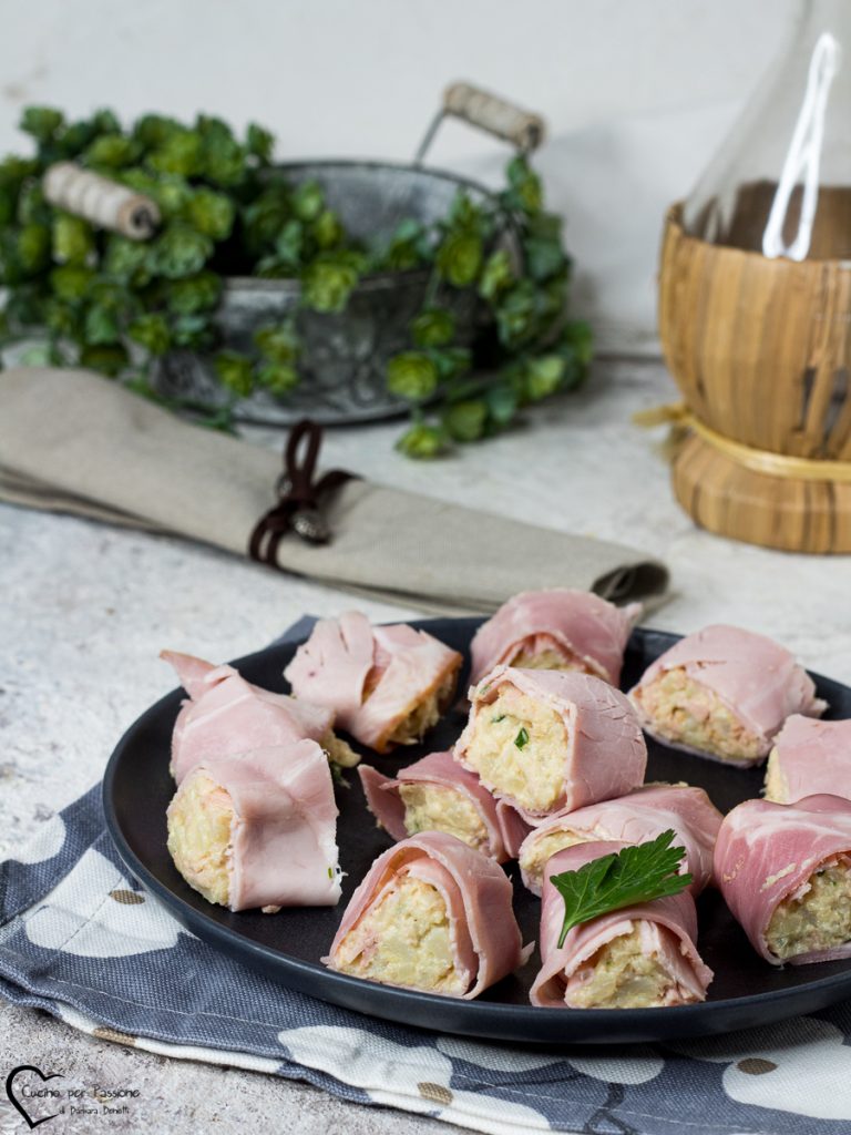 involtini di prosciutto cotto e philadelphia