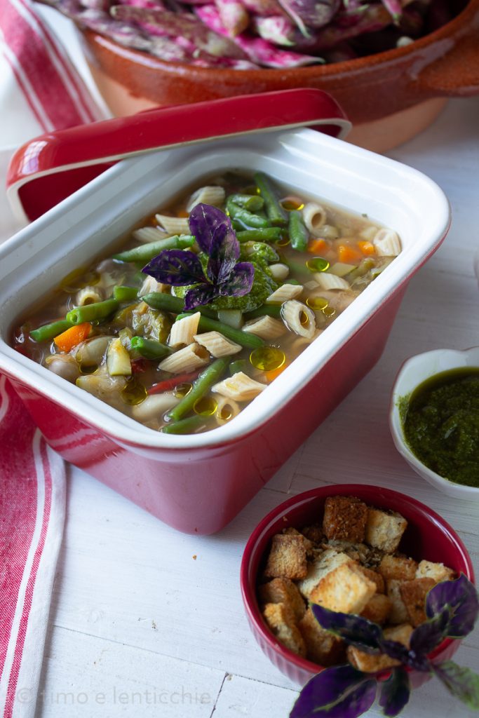 Soupe au pistou minestrone au pesto