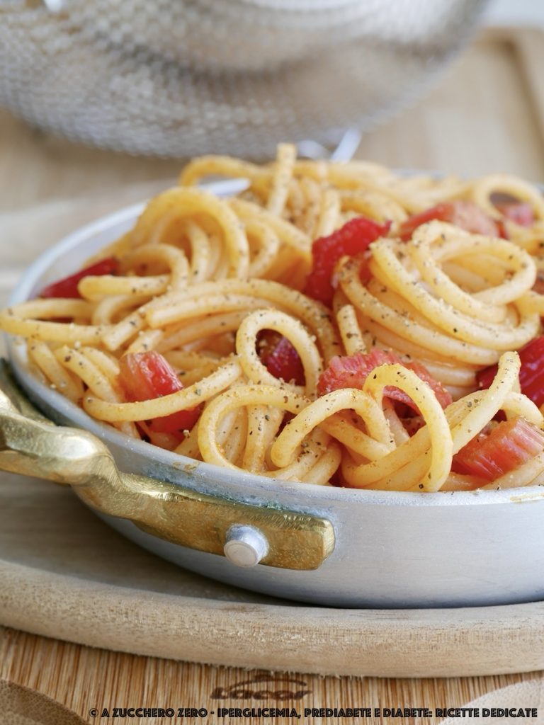 Spaghetti avec blettes rouges ail huile et piment light
