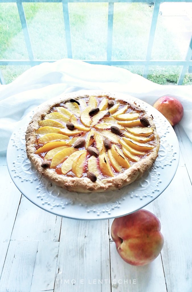 Tarte aux pêches et amandes