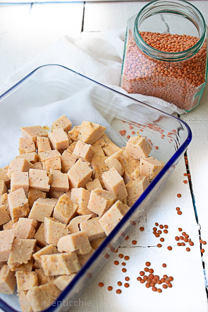 Tofu de lentilles très simple