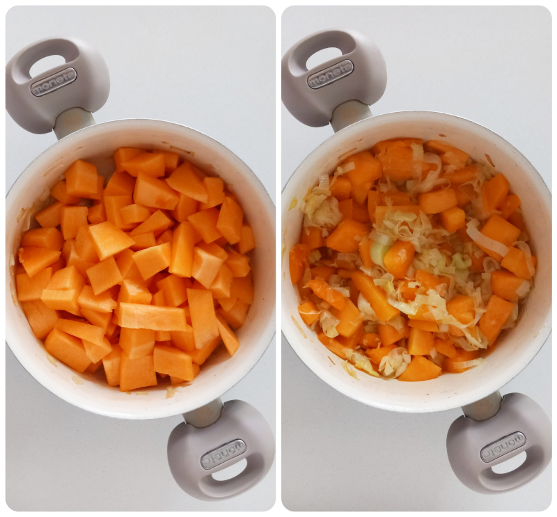 velouté de potiron avec les poireaux