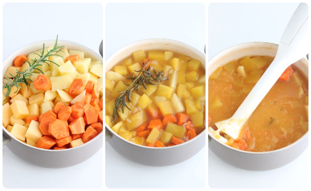 velouté de potiron pommes de terre et carottes