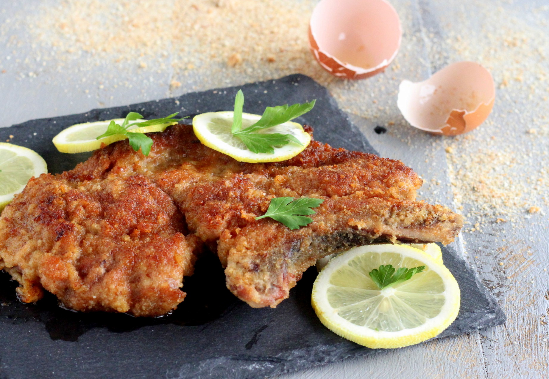 Côtelette de veau avec os à la milanaise