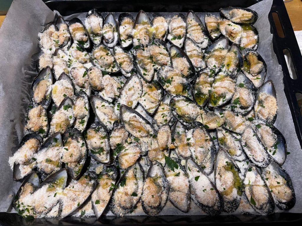 moules gratinées four