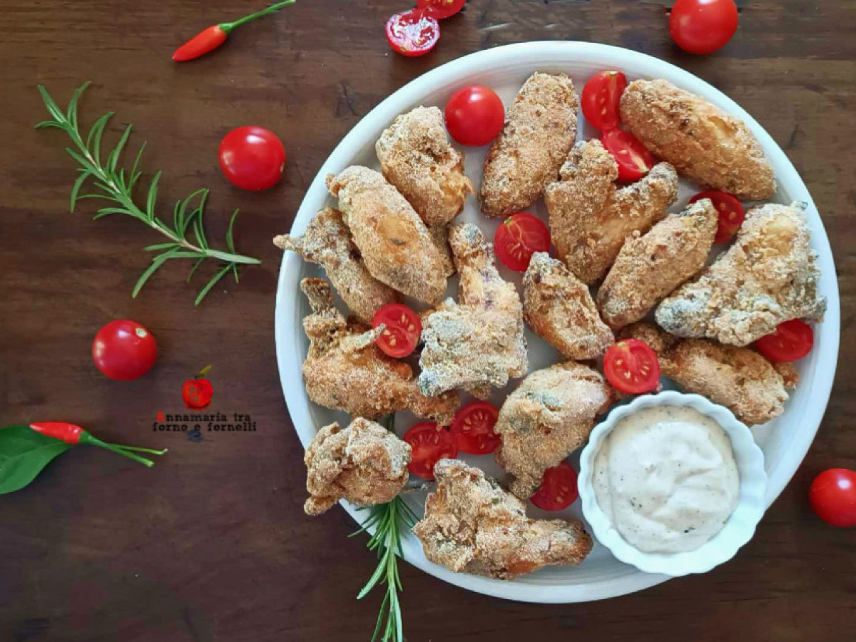 Ailes de poulet épicées à la farine de maïs