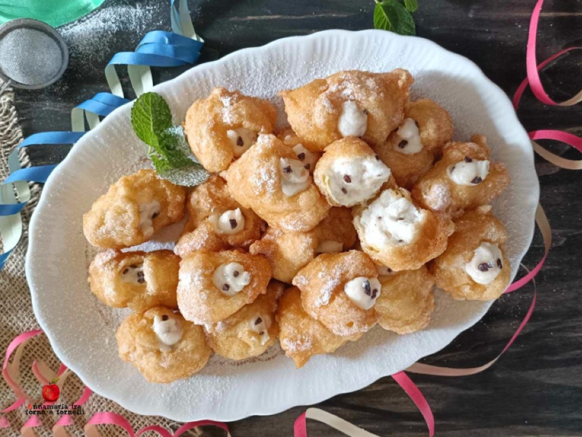 Beignets de Carnaval avec crème
