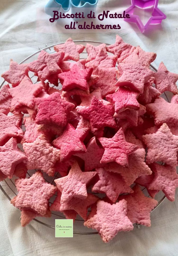 biscuits de noël à l'alchermes étoiles