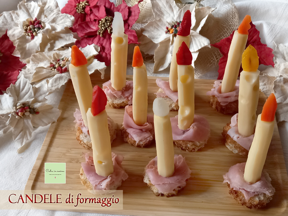 Bougies de fromage, idée apéritif de Noël