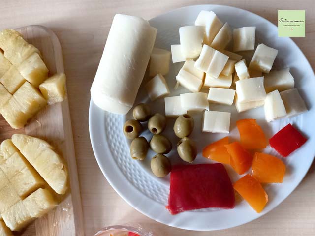 brochettes finger food - ingrédients