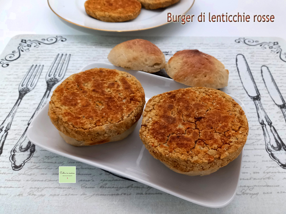 Burger de lentilles corail décortiquées