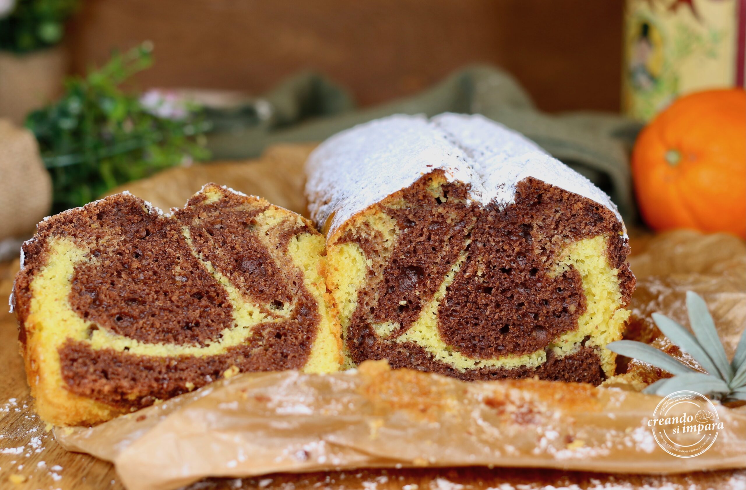 Cake marbré à l’orange et au chocolat : la recette moelleuse avec une orange entière