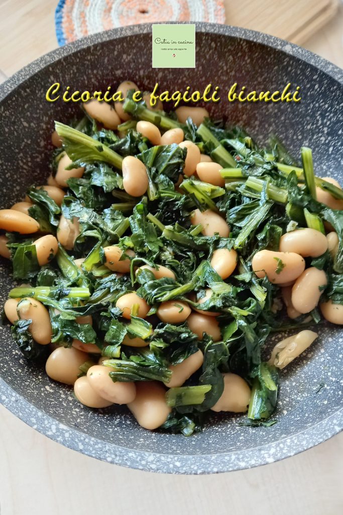 chicorée et haricots