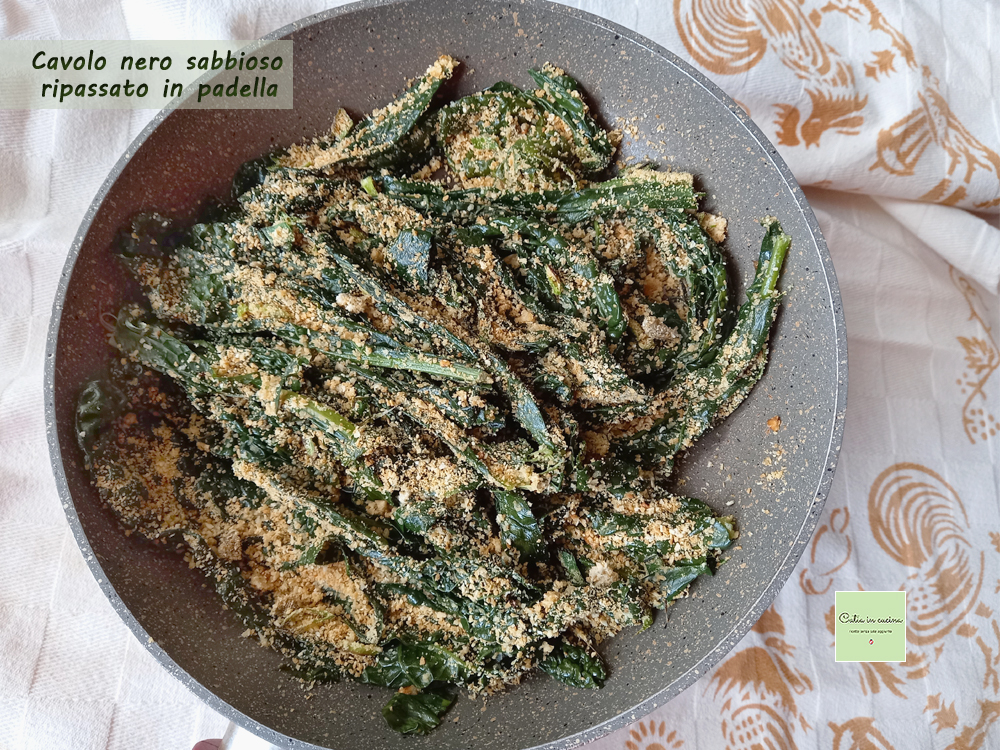 chou noir sableux sauté à la poêle