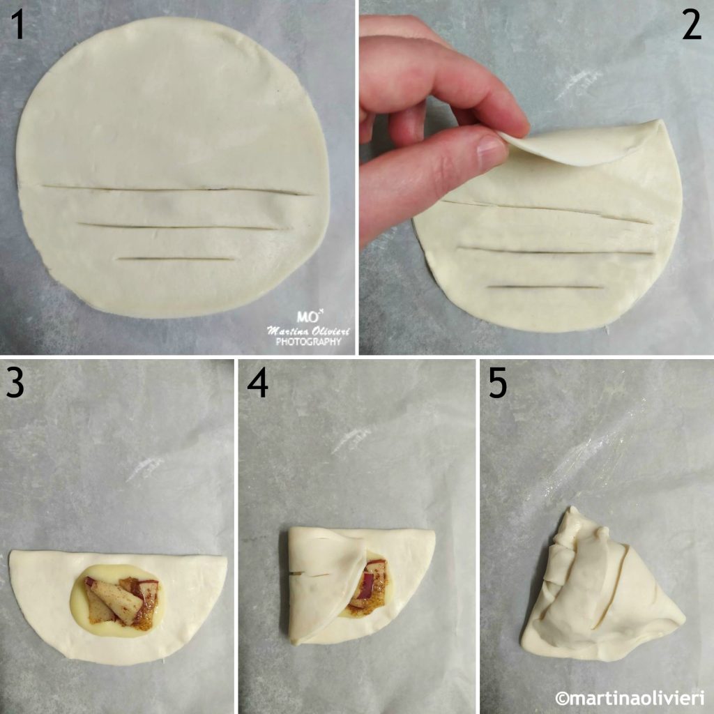 Coquilles feuilletées aux pommes et crème