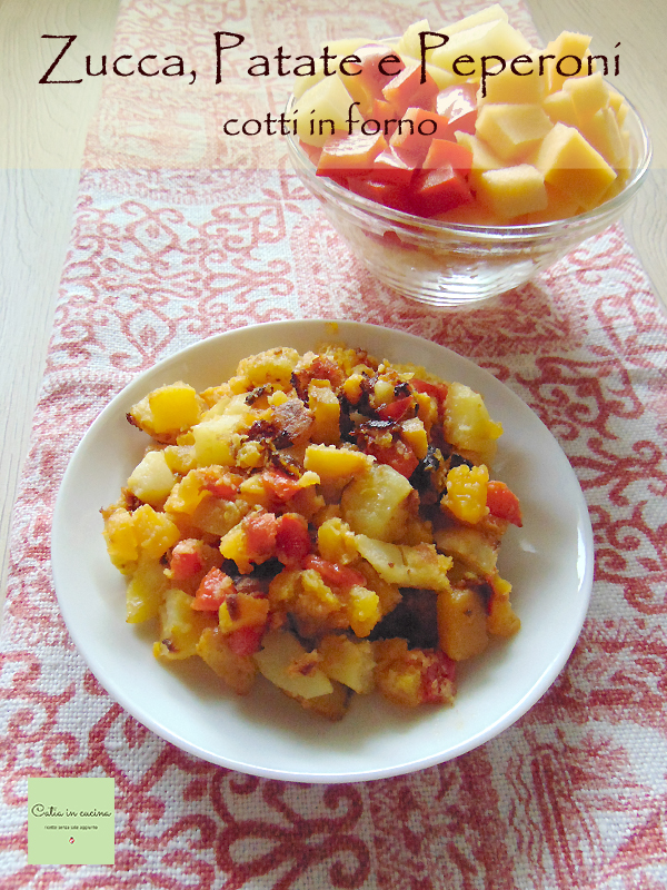 courge pommes de terre et poivrons