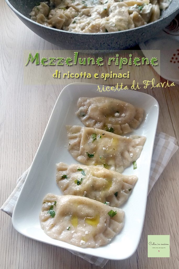 demi-lunes farcies de ricotta et épinards