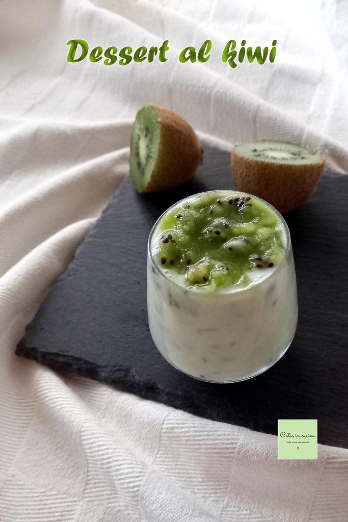 dessert au kiwi avec noix de coco et zeste de citron