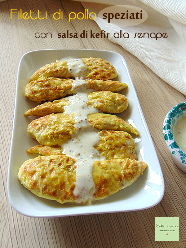 filets de poulet épicés et sauce au kéfir