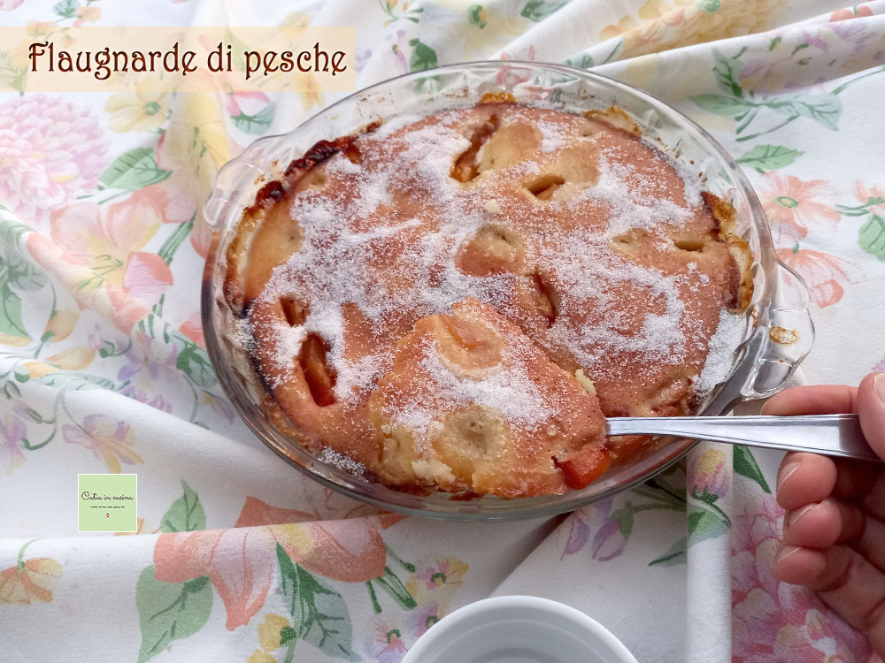 flaugnarde aux pêches