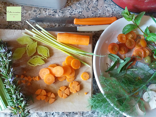 focaccia décorée - ingrédients