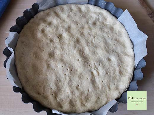 focaccia instantanée à la ricotta - étalée